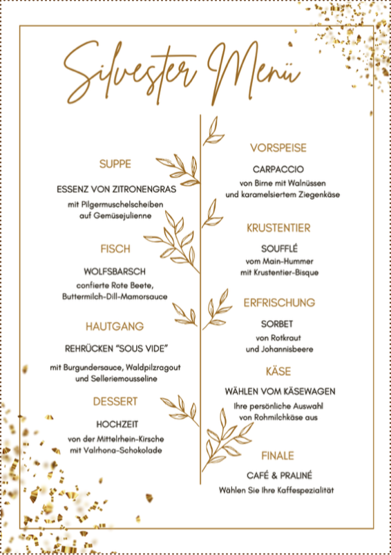 Unser Silvestermenü